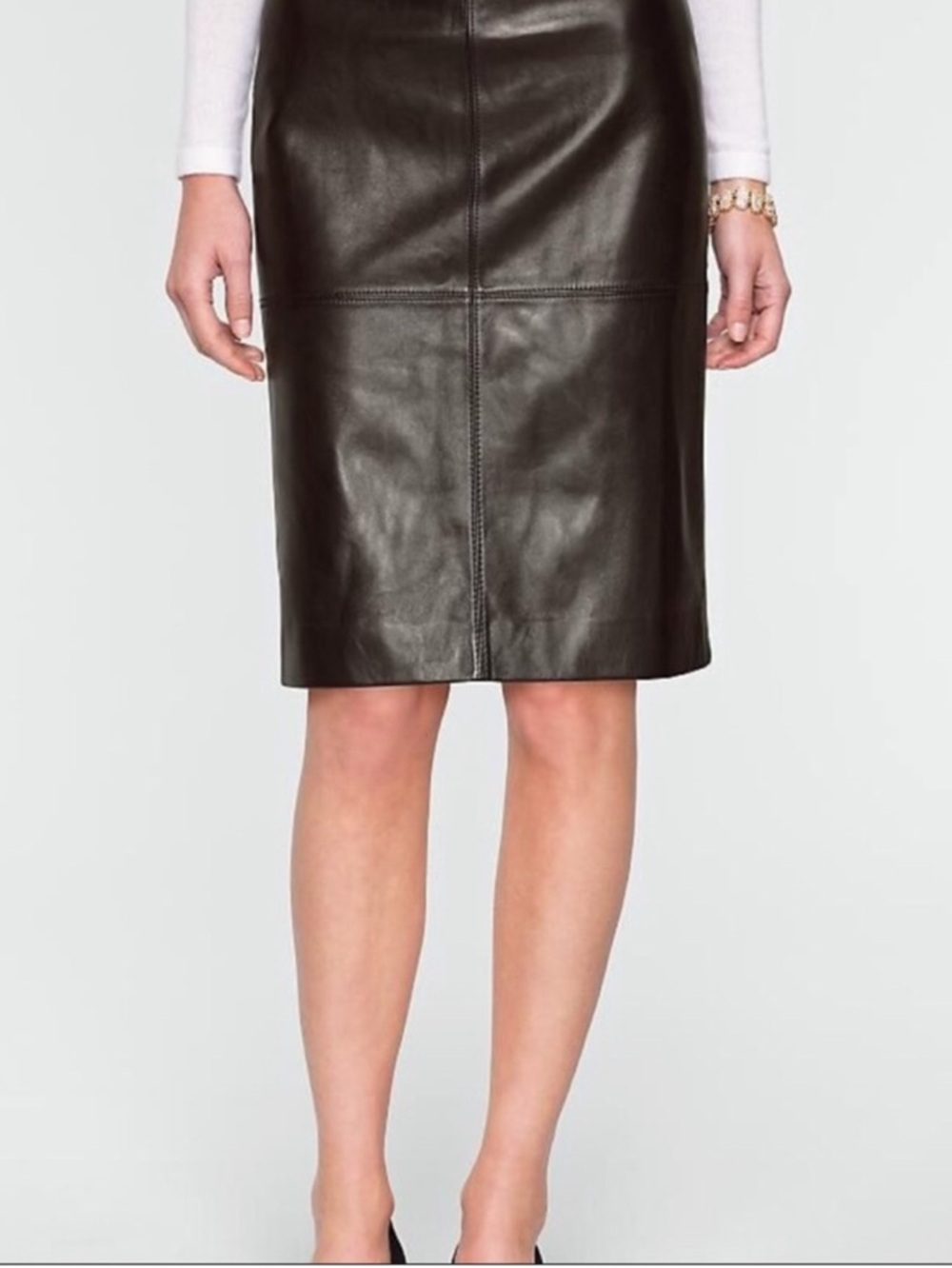 Talbots Leather Skirt